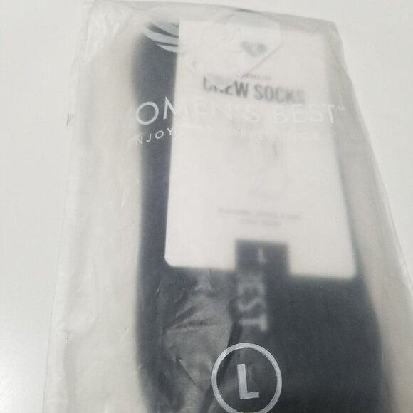 NWT WOMEN'S BEST‎ Crew Socks (1PK) Color Black Size L - Picture 7 of 9